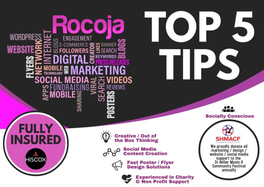 Top 5 Tips to Quick Start your Social media Presence 2 Rocoja Blog Pic 5 tips
